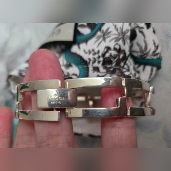 Gucci Silver Bracelet w/ Pouch & Box 925 SIlver - Picture 2 of 4